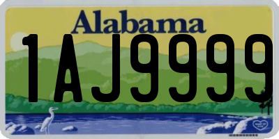 AL license plate 1AJ9999