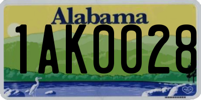 AL license plate 1AK0028