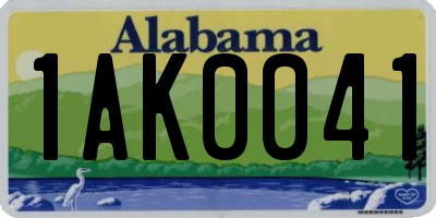 AL license plate 1AK0041