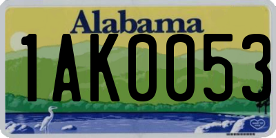 AL license plate 1AK0053