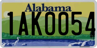 AL license plate 1AK0054