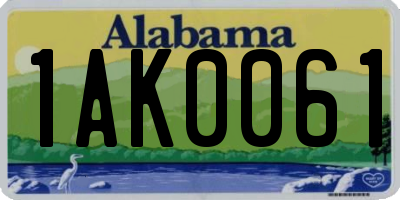 AL license plate 1AK0061