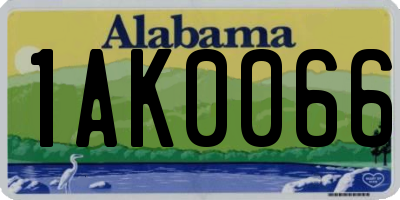 AL license plate 1AK0066