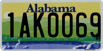 AL license plate 1AK0069