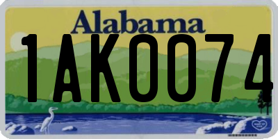 AL license plate 1AK0074