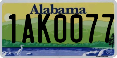 AL license plate 1AK0077
