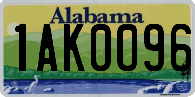 AL license plate 1AK0096