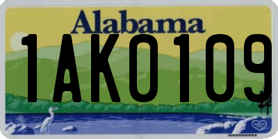 AL license plate 1AK0109
