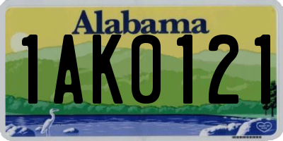 AL license plate 1AK0121