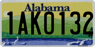 AL license plate 1AK0132