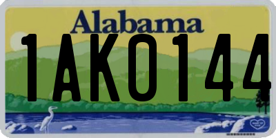 AL license plate 1AK0144