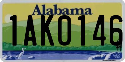 AL license plate 1AK0146