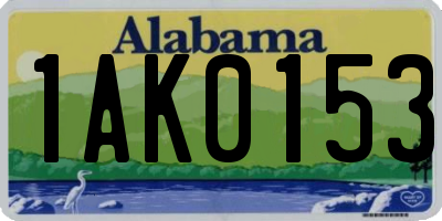 AL license plate 1AK0153