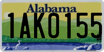 AL license plate 1AK0155