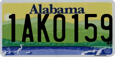 AL license plate 1AK0159