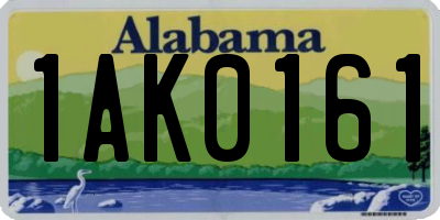 AL license plate 1AK0161