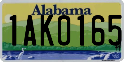 AL license plate 1AK0165