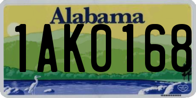 AL license plate 1AK0168