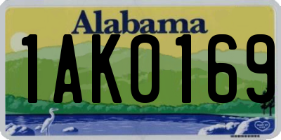 AL license plate 1AK0169