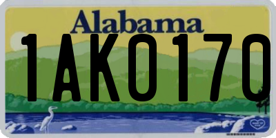 AL license plate 1AK0170