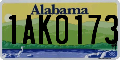 AL license plate 1AK0173