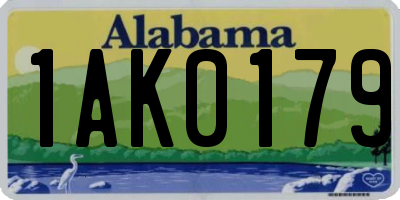 AL license plate 1AK0179
