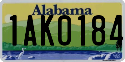AL license plate 1AK0184