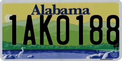 AL license plate 1AK0188