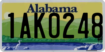 AL license plate 1AK0248