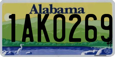 AL license plate 1AK0269