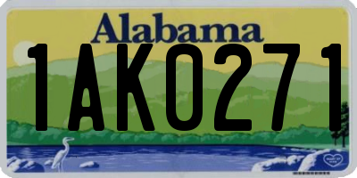 AL license plate 1AK0271