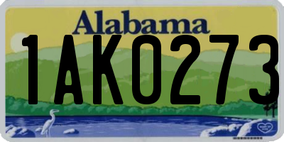 AL license plate 1AK0273