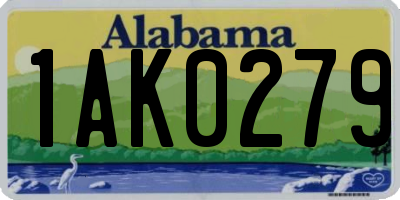 AL license plate 1AK0279