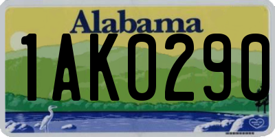 AL license plate 1AK0290
