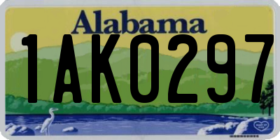 AL license plate 1AK0297