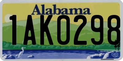 AL license plate 1AK0298