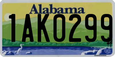 AL license plate 1AK0299