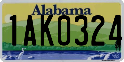 AL license plate 1AK0324