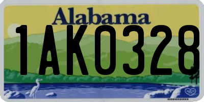 AL license plate 1AK0328