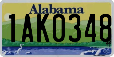 AL license plate 1AK0348