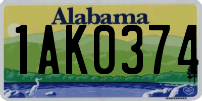 AL license plate 1AK0374