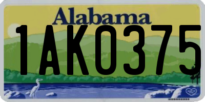 AL license plate 1AK0375