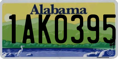 AL license plate 1AK0395