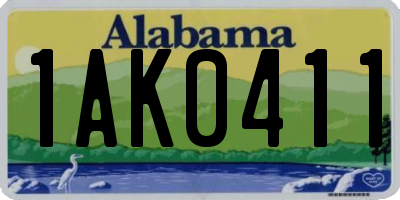 AL license plate 1AK0411