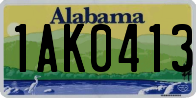 AL license plate 1AK0413