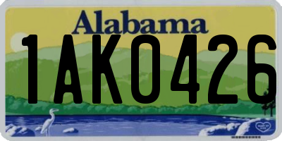 AL license plate 1AK0426