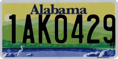 AL license plate 1AK0429