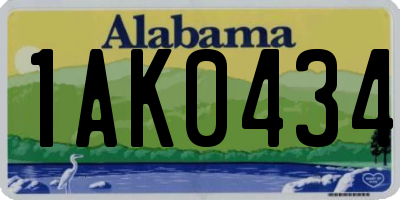 AL license plate 1AK0434