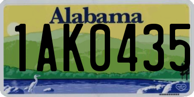 AL license plate 1AK0435