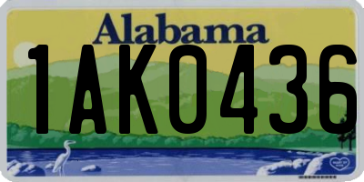 AL license plate 1AK0436
